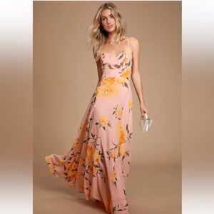 Lulus Endless Endearment Floral Print Maxi Dress